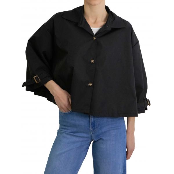 Trench corto con bottoni e colletto "Emma"